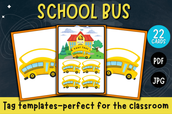 Bus School Tag Templates-Perfect for the Classroom and Beyond