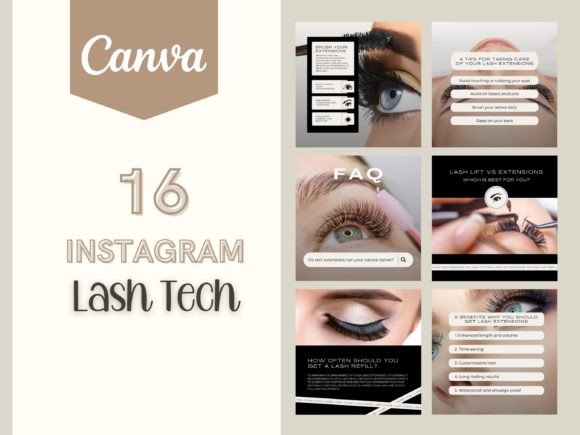 DANA - Lash Tech Instagram Templates for Modern Branding