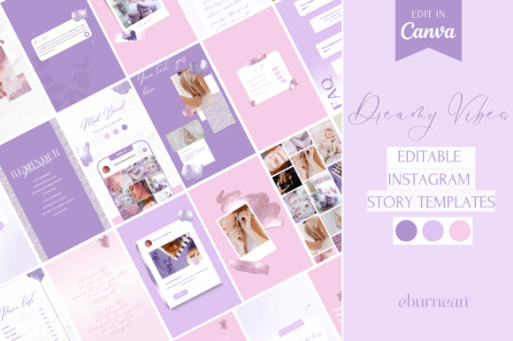 Elevate Your Instagram: Pink Purple Story Templates