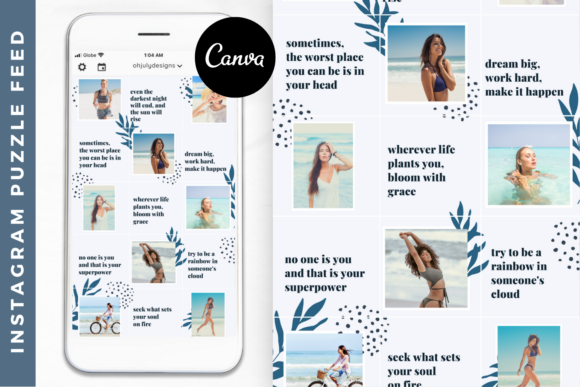 Instagram Puzzle Feed Templates Canva