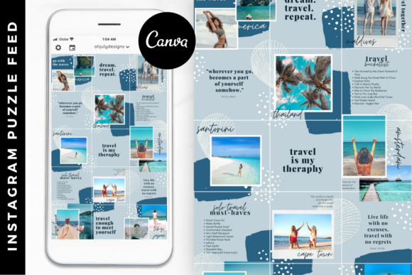 Instagram Templates: Puzzle Feed Canva for a Curated Grid