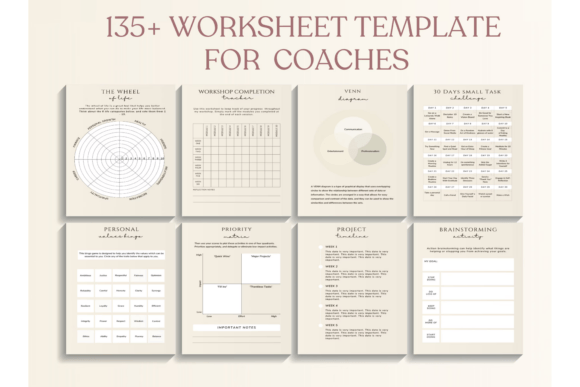 Modern Coaching Worksheet Canva Templates for Professionals