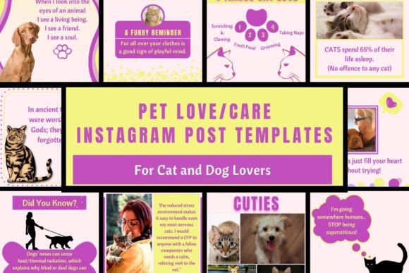 Pets Instagram Post Canva Templates: Your Visual Content Kit