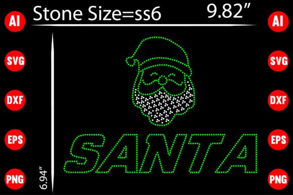 Santa Rhinestone Templates: Design That Sparkles