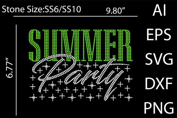 Summer Party Rhinestone Templates: Sparkle for Every Design