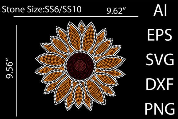 Sunflower Rhinestone Templates: Instant Creative Sparkle