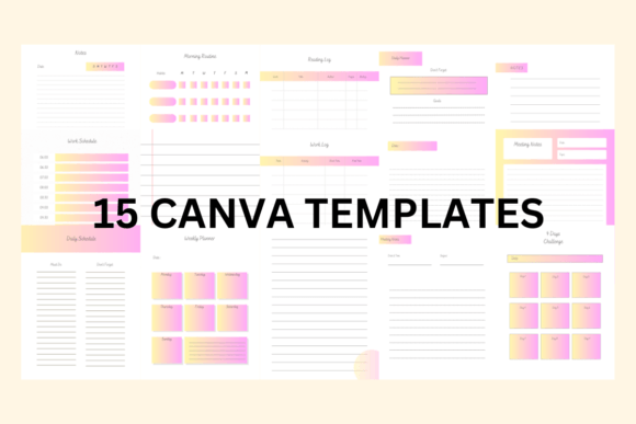 Transform Your Brand with Pink Yellow Gradient Canva Templates