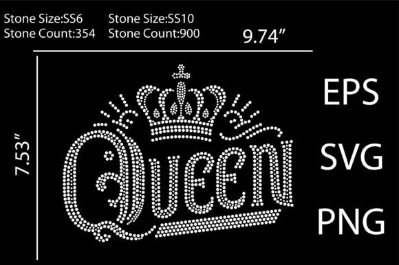 Unleashing Regal Creativity: Queen Rhinestone Templates Design