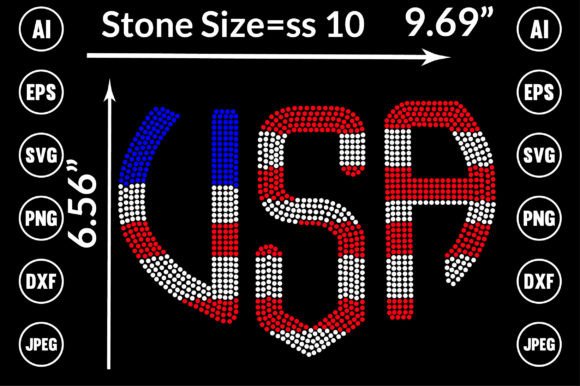 USA Rhinestone Templates Design: Instant Sparkle for Projects