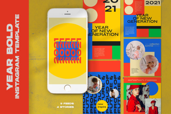 Year Bold Instagram Templates: Streamline Your Content Creation